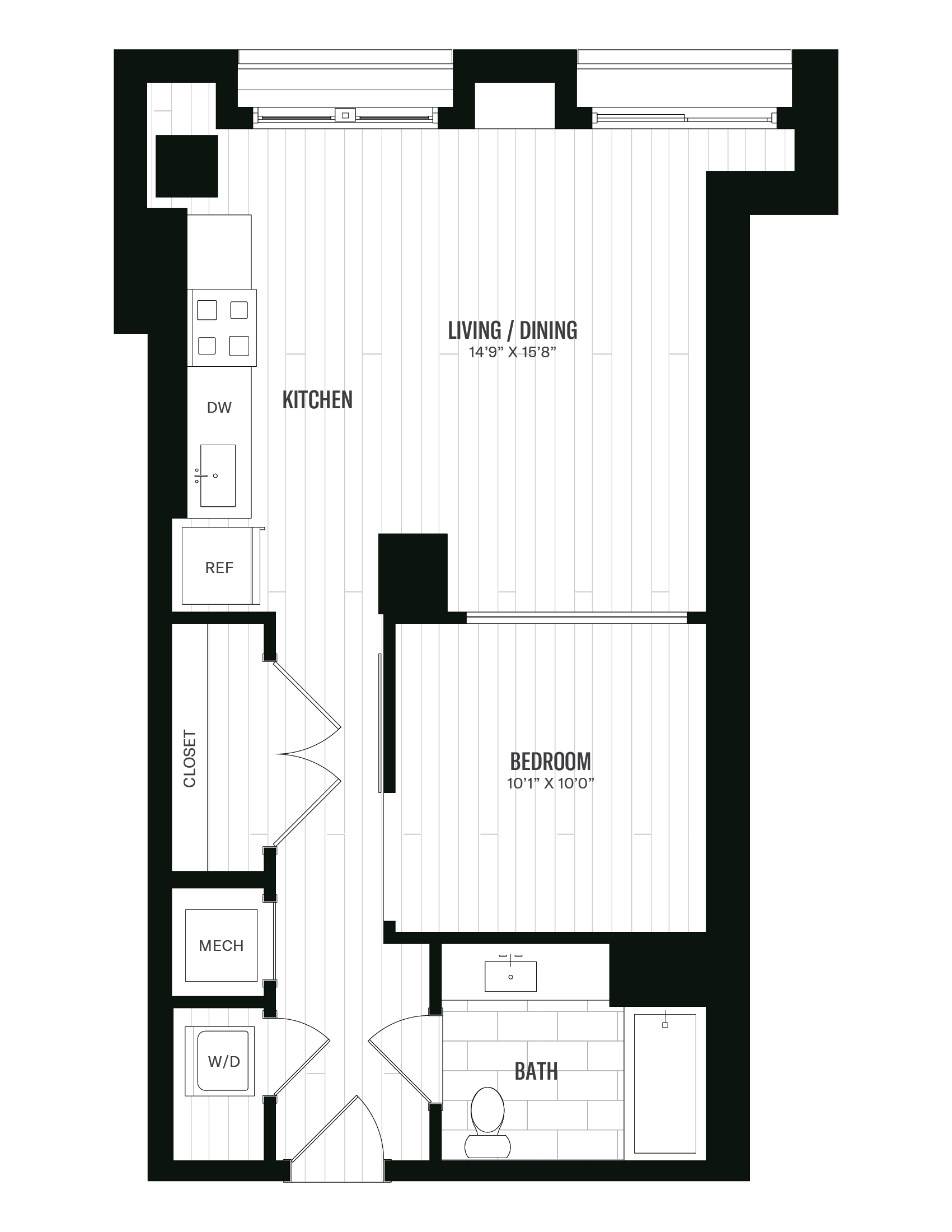 Floorplan image of unit 222